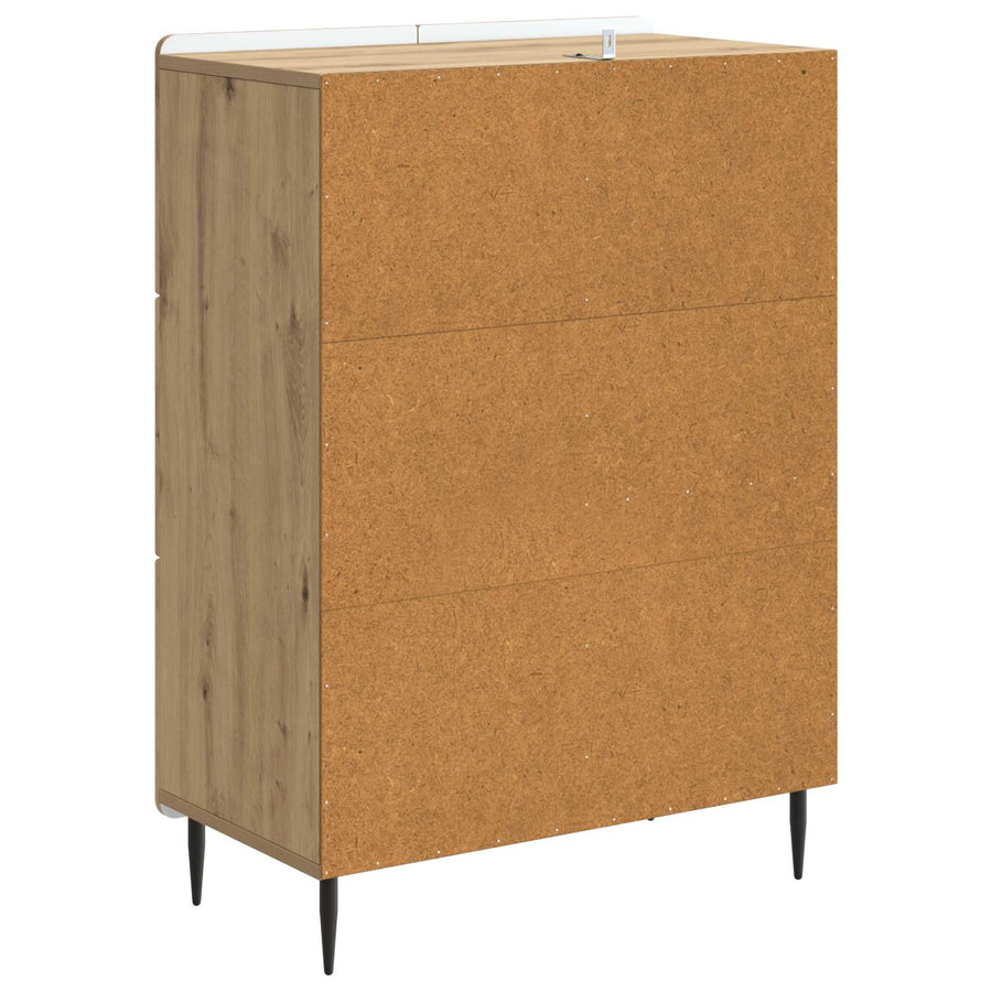 Dressoir Artisanaal eiken 66 x 34,5 x 91,5 cm Bewerkt hout