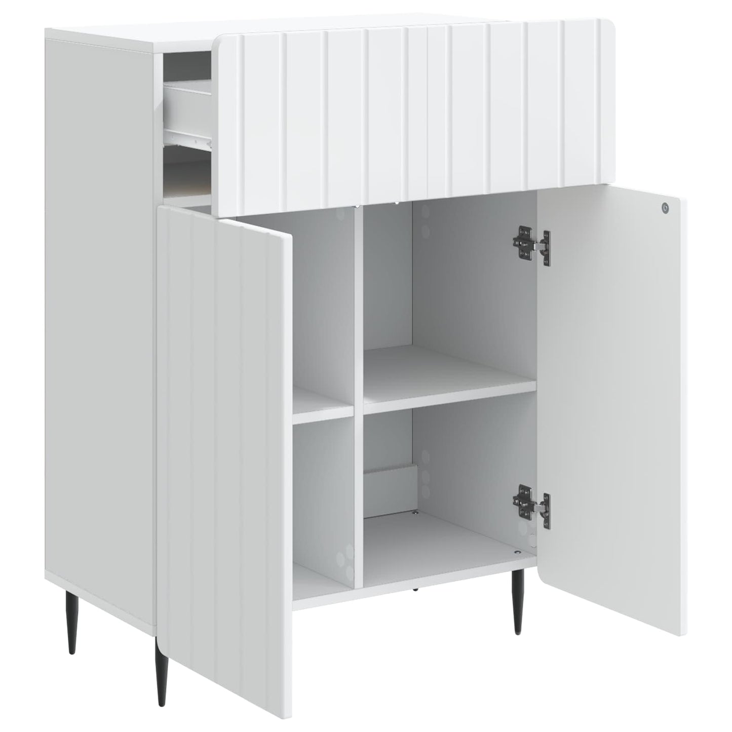 Dressoir met lade Wit 66 x 34,5 x 92 cm Bewerkt hout
