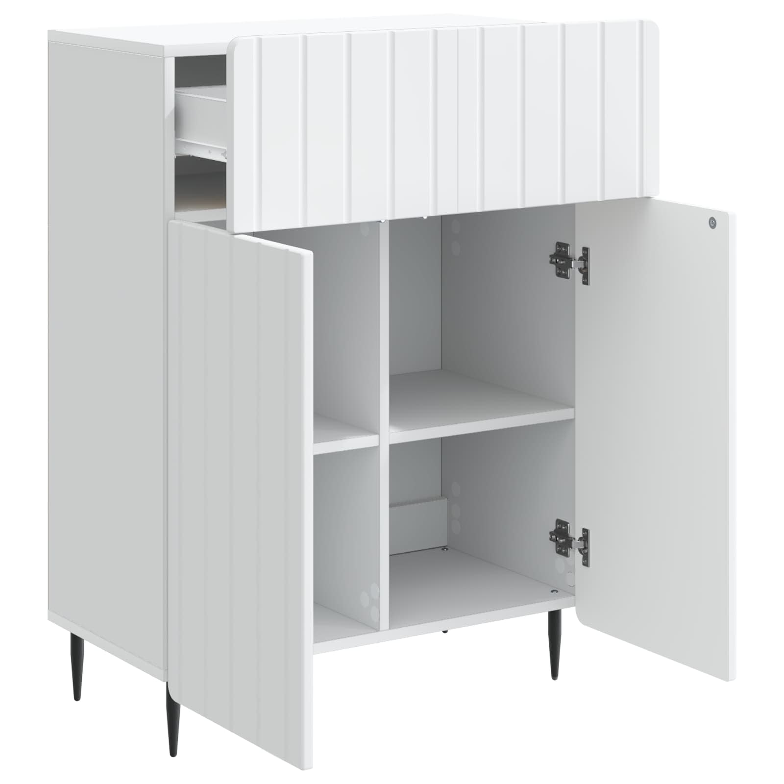 Dressoir met lade Wit 66 x 34,5 x 92 cm Bewerkt hout