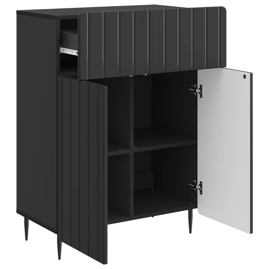 Dressoir met lade Zwart 66 x 34,5 x 92 cm Bewerkt hout