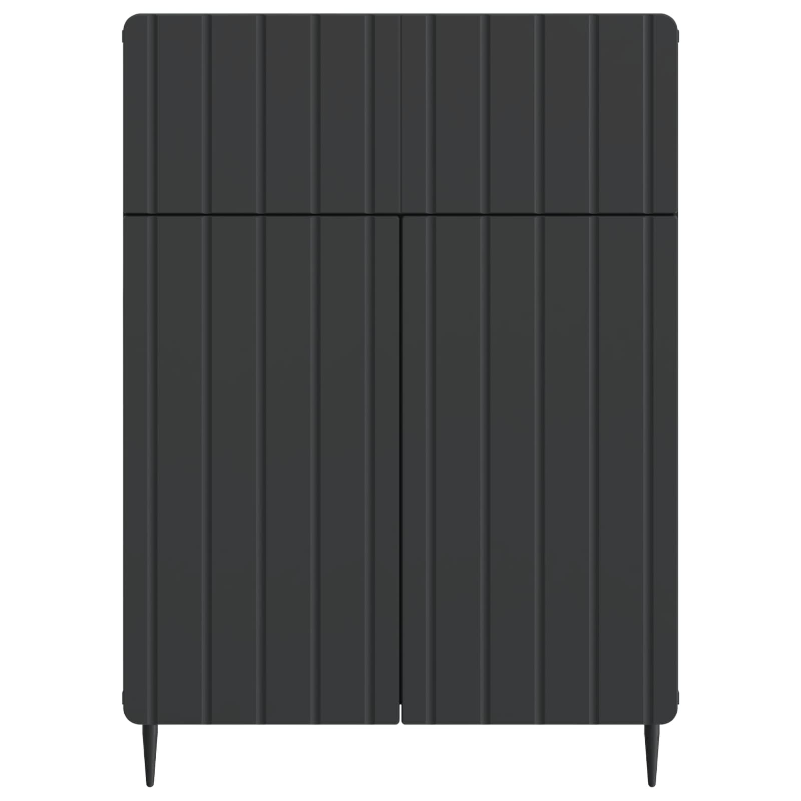 Dressoir met lade Zwart 66 x 34,5 x 92 cm Bewerkt hout
