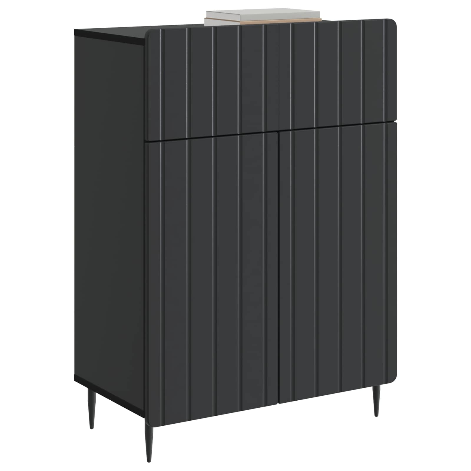 Dressoir met lade Zwart 66 x 34,5 x 92 cm Bewerkt hout
