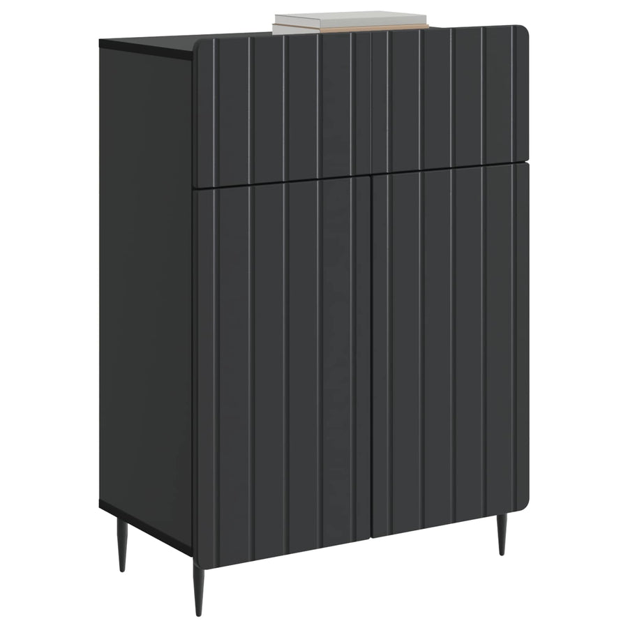 Dressoir met lade Zwart 66 x 34,5 x 92 cm Bewerkt hout