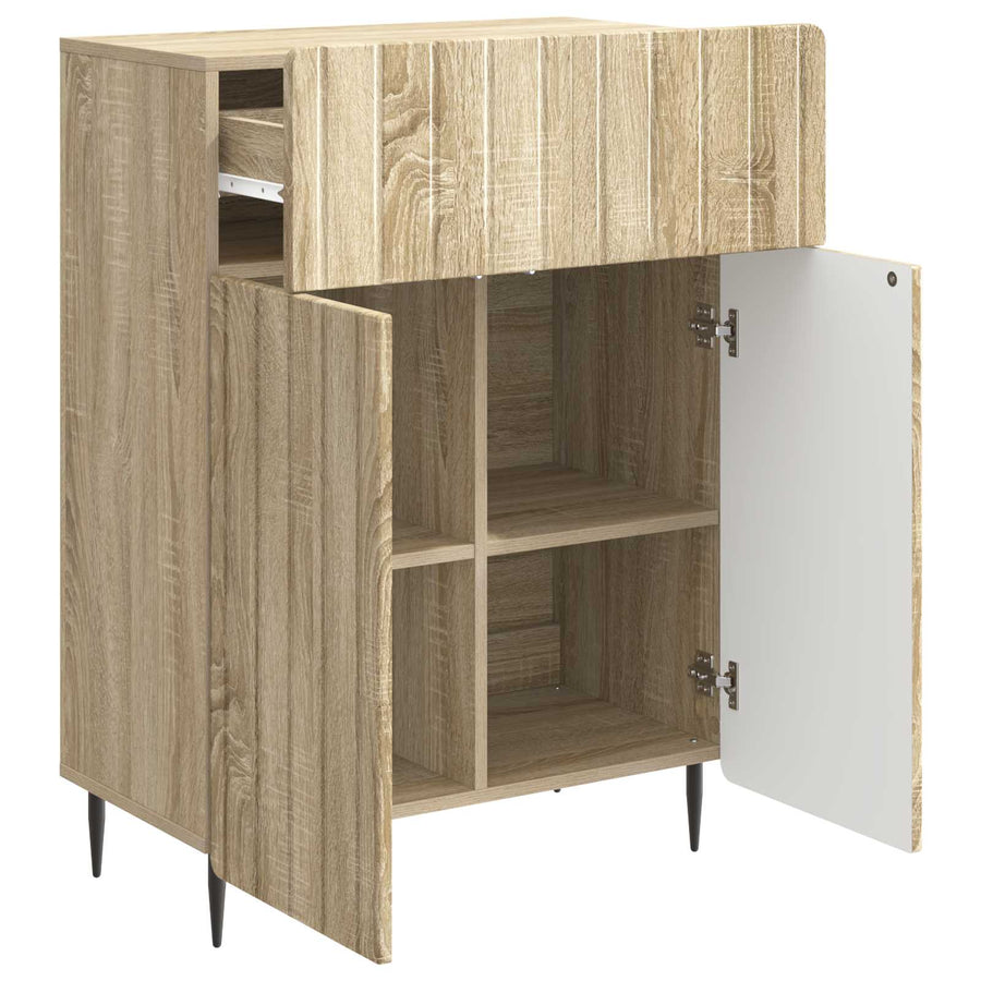 Dressoir met lade Sonoma Eiken 66 x 34,5 x 92 cm Bewerkt hout