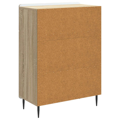 Dressoir met lade Sonoma Eiken 66 x 34,5 x 92 cm Bewerkt hout