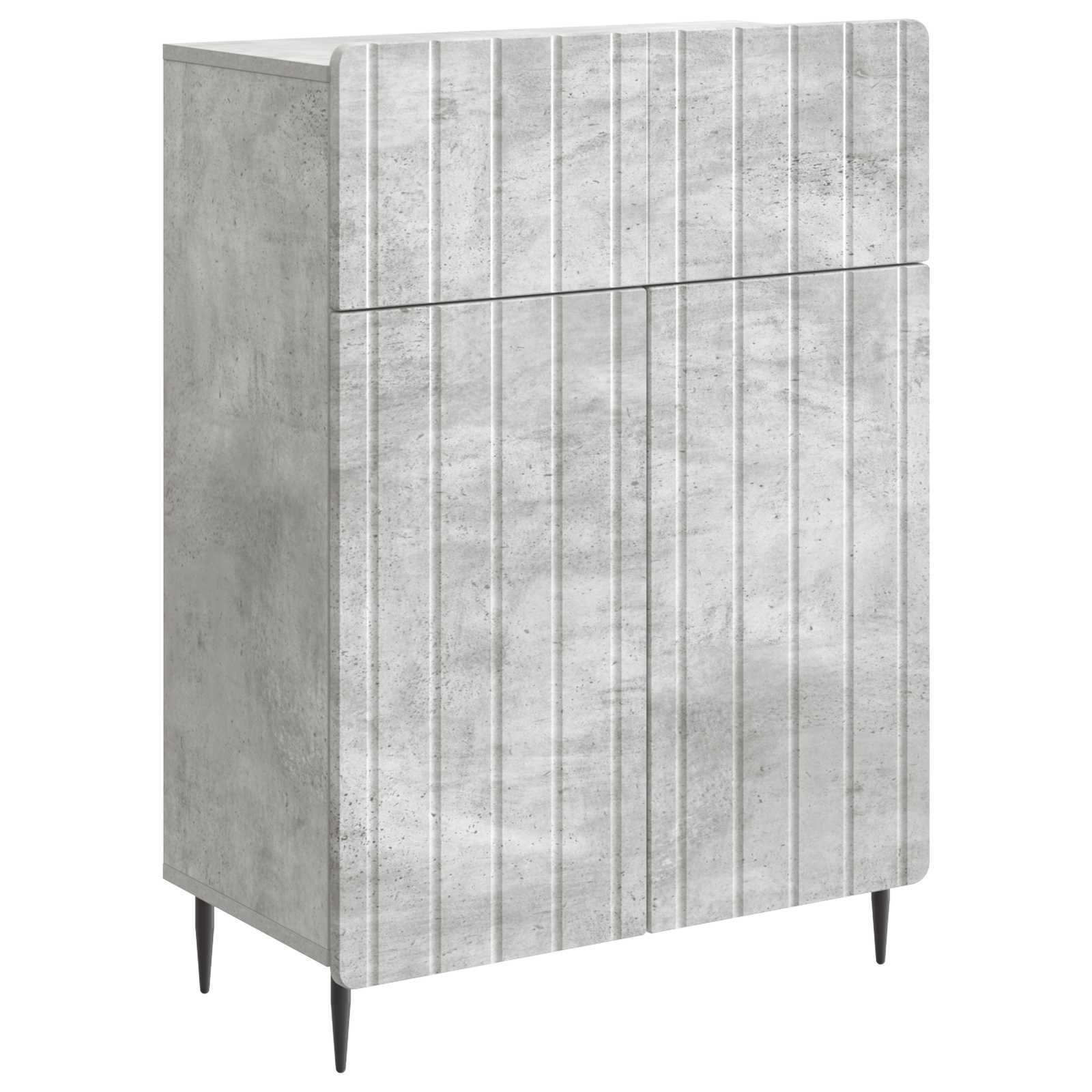 Dressoir met lade Betongrijs 66 x 34,5 x 92 cm Bewerkt hout