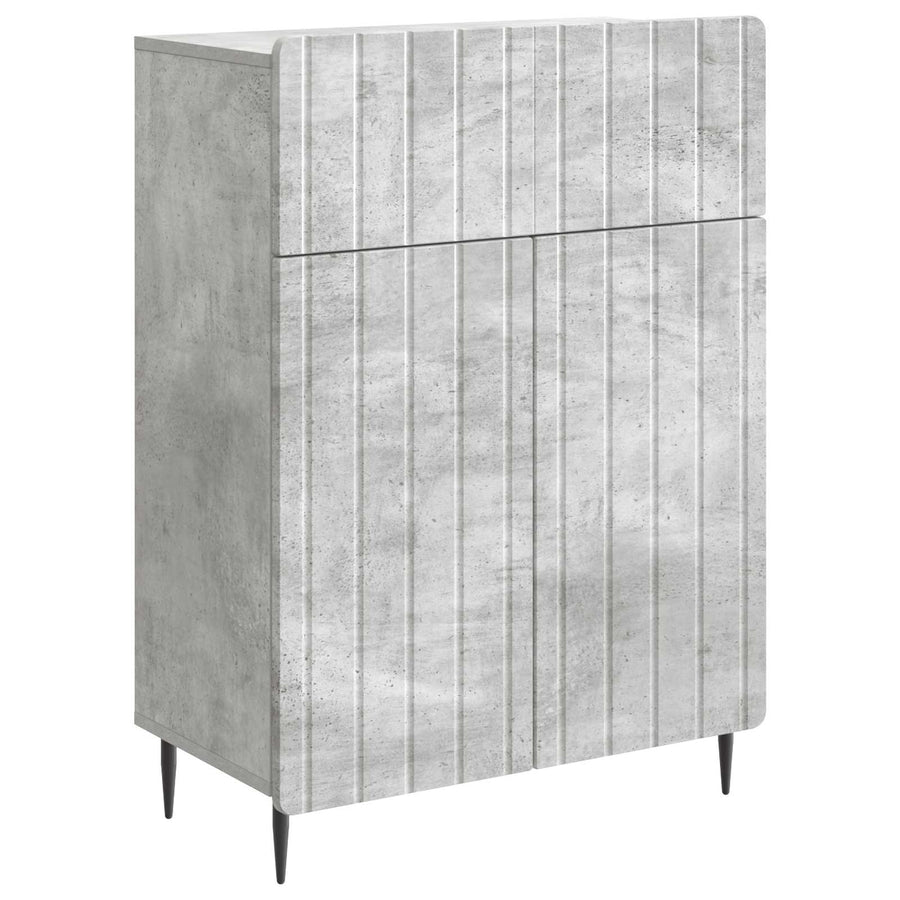 Dressoir met lade Betongrijs 66 x 34,5 x 92 cm Bewerkt hout