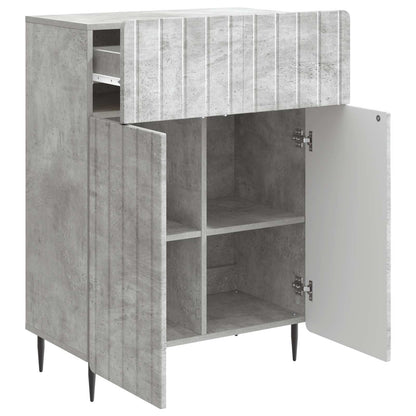 Dressoir met lade Betongrijs 66 x 34,5 x 92 cm Bewerkt hout