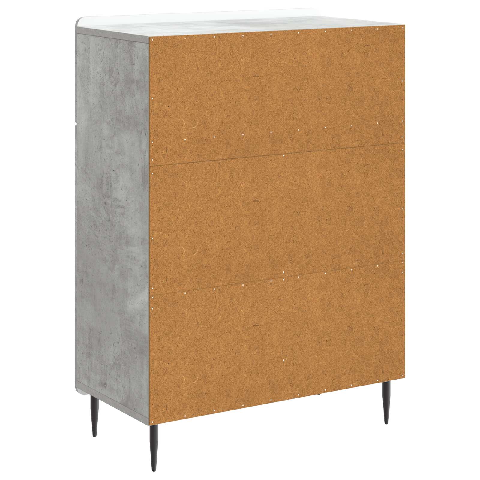 Dressoir met lade Betongrijs 66 x 34,5 x 92 cm Bewerkt hout