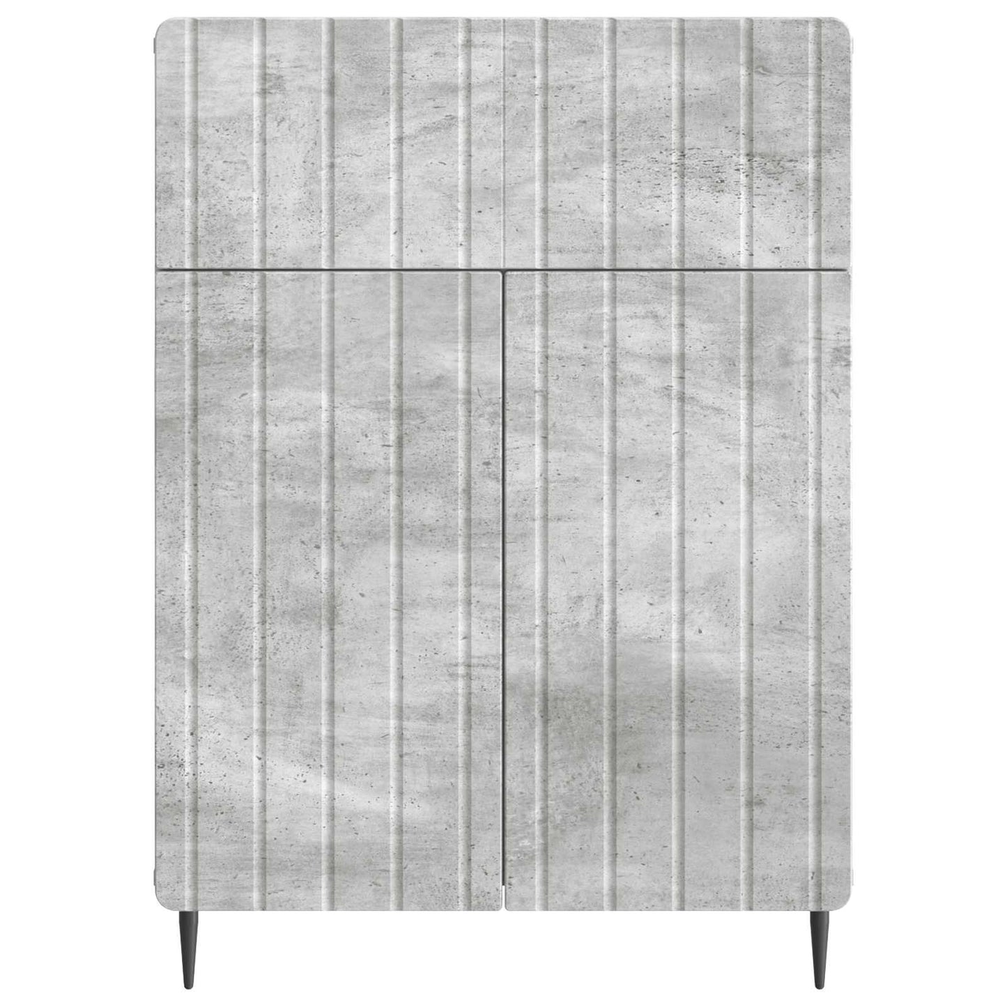 Dressoir met lade Betongrijs 66 x 34,5 x 92 cm Bewerkt hout