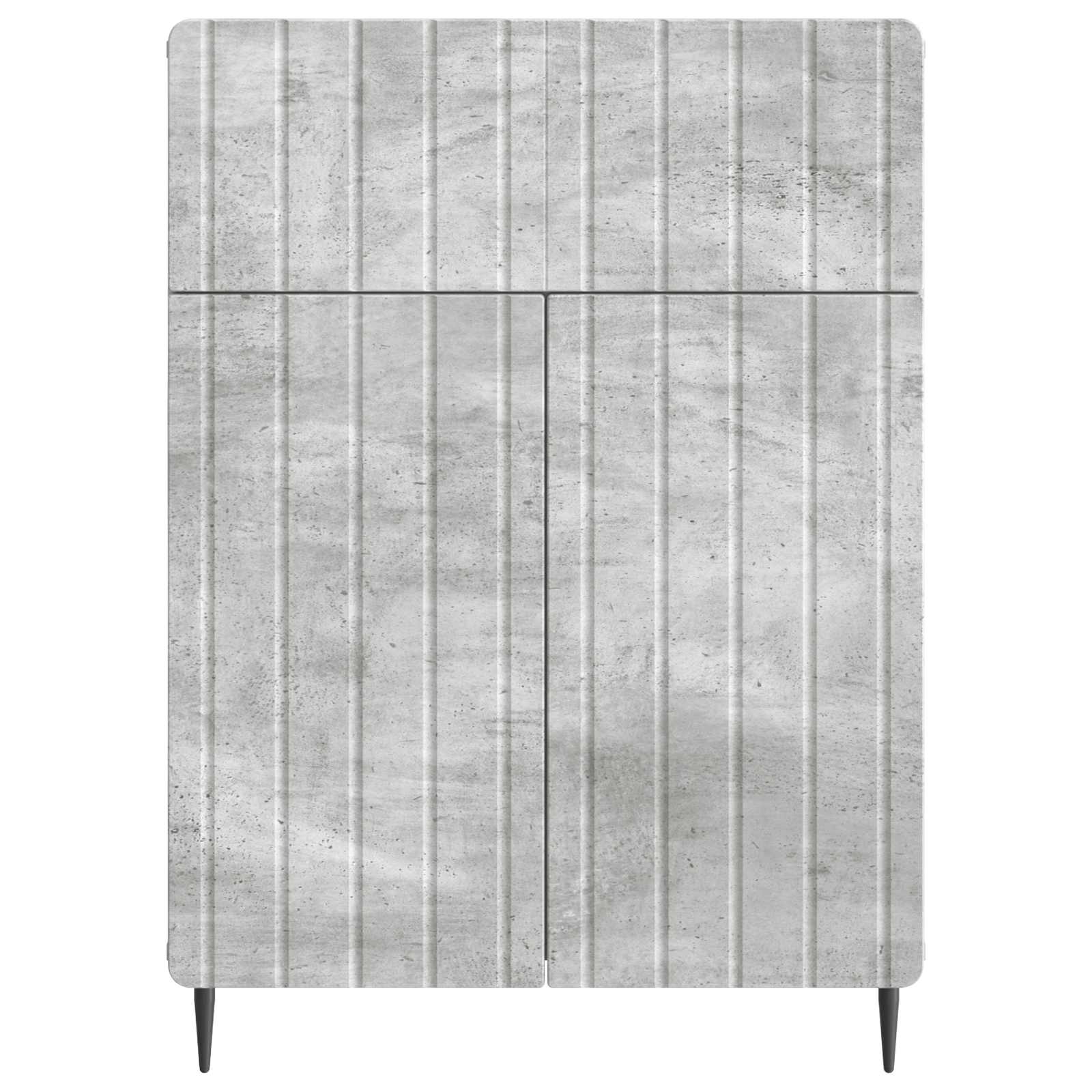 Dressoir met lade Betongrijs 66 x 34,5 x 92 cm Bewerkt hout