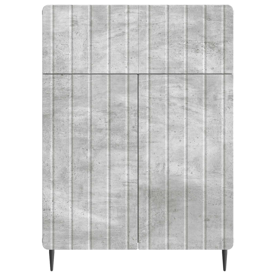 Dressoir met lade Betongrijs 66 x 34,5 x 92 cm Bewerkt hout
