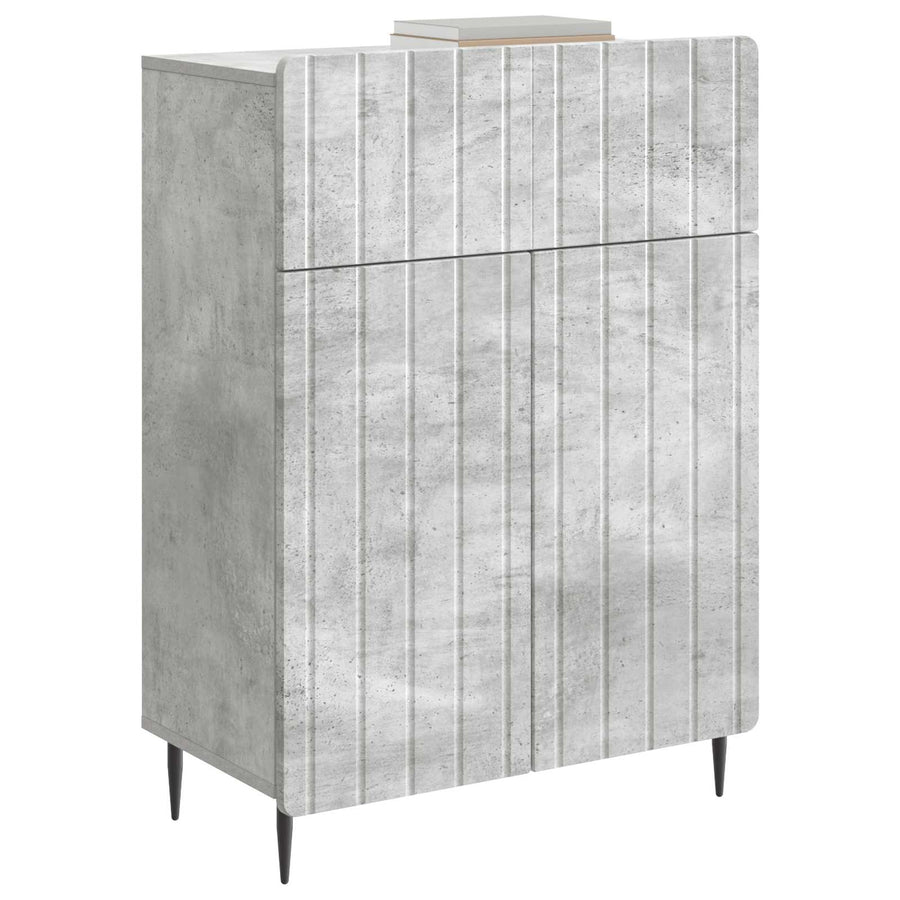 Dressoir met lade Betongrijs 66 x 34,5 x 92 cm Bewerkt hout