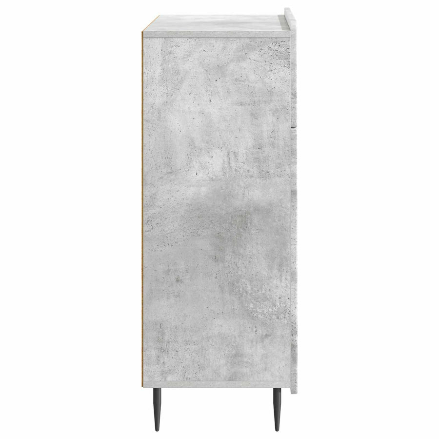 Dressoir met lade Betongrijs 66 x 34,5 x 92 cm Bewerkt hout