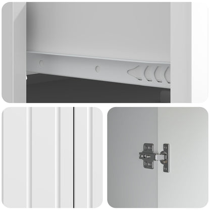 Dressoir met lade Hoogglans Wit 66 x 34,5 x 92 cm Bewerkt hout