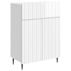 Sideboard with drawer High-gloss White 66 x 34.5 x 92 cm Engineered wood