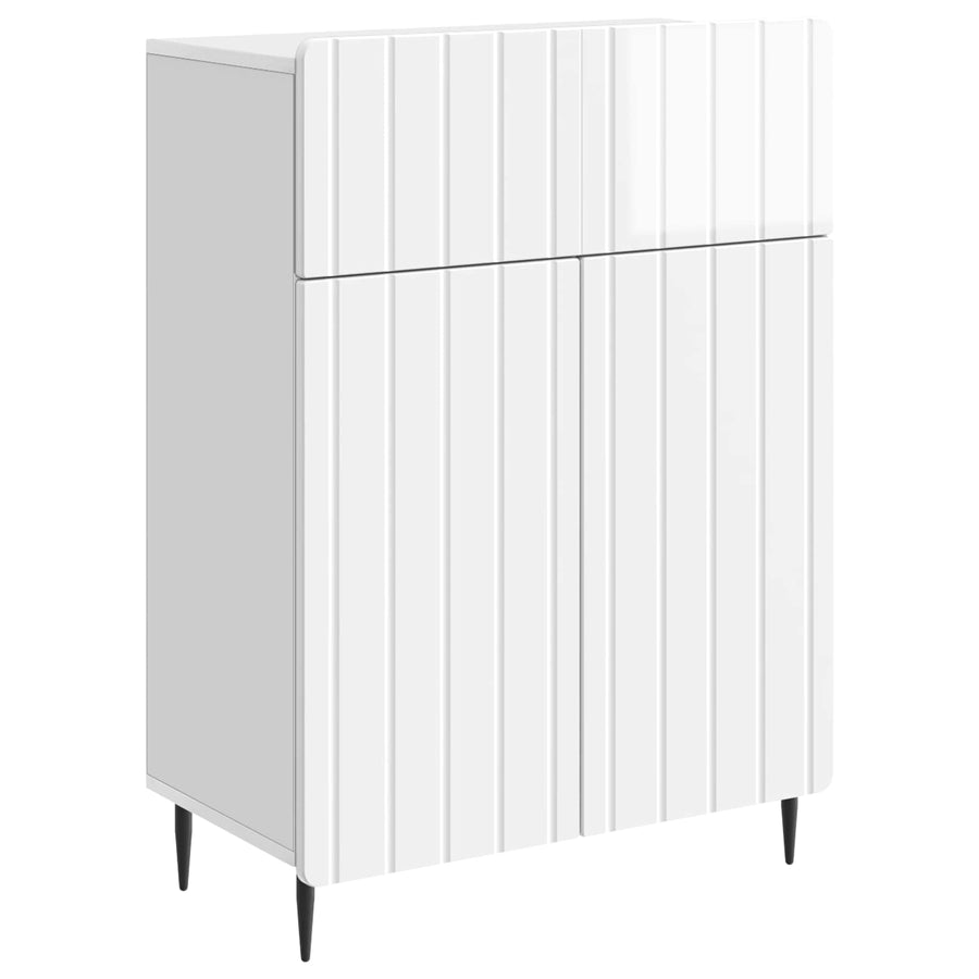 Dressoir met lade Hoogglans Wit 66 x 34,5 x 92 cm Bewerkt hout