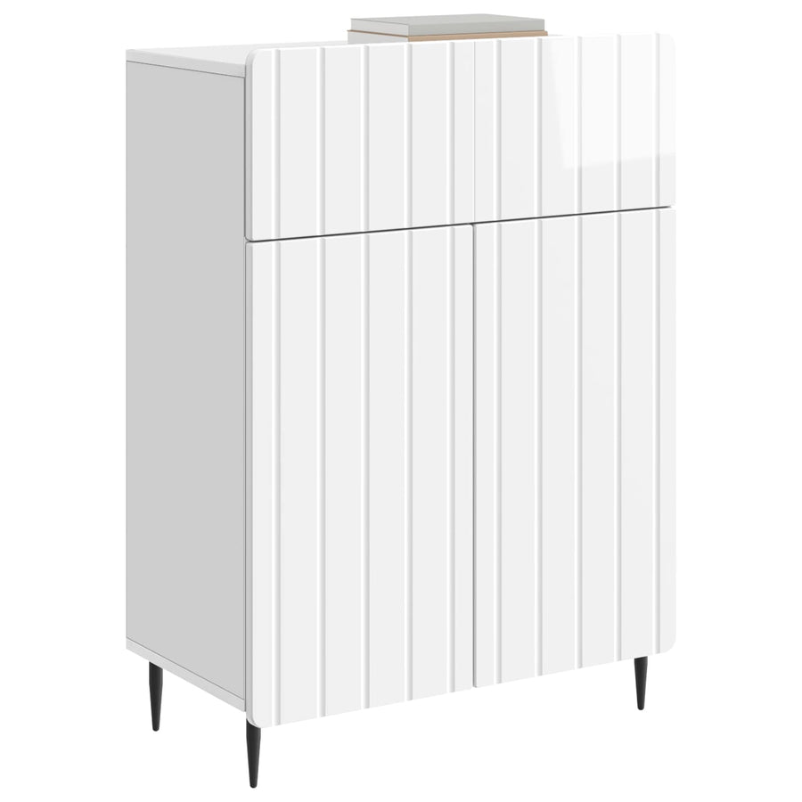 Dressoir met lade Hoogglans Wit 66 x 34,5 x 92 cm Bewerkt hout