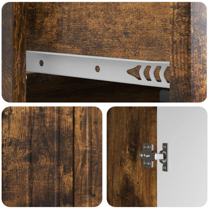 Dressoir met lade Gerookt eiken 66 x 34,5 x 92 cm Bewerkt hout