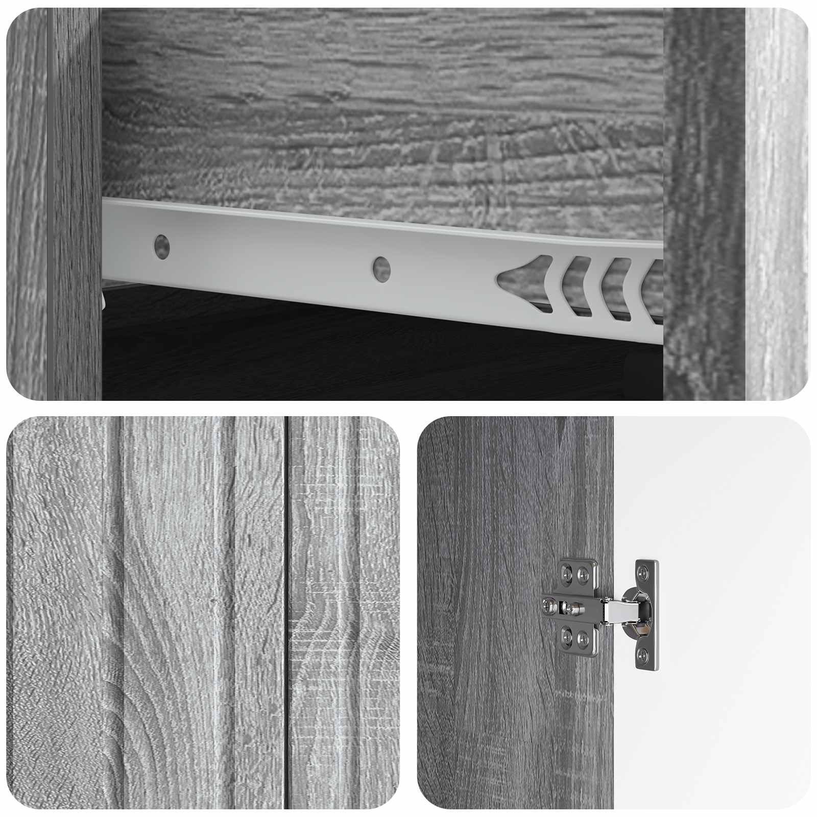 Dressoir met lade Grijs sonoma 66 x 34,5 x 92 cm Bewerkt hout