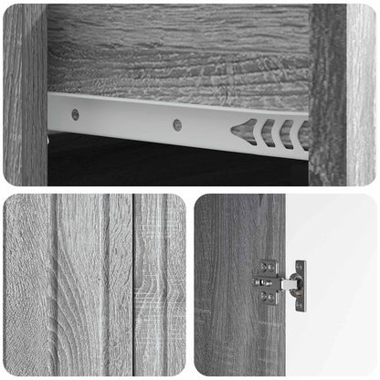 Dressoir met lade Grijs sonoma 66 x 34,5 x 92 cm Bewerkt hout