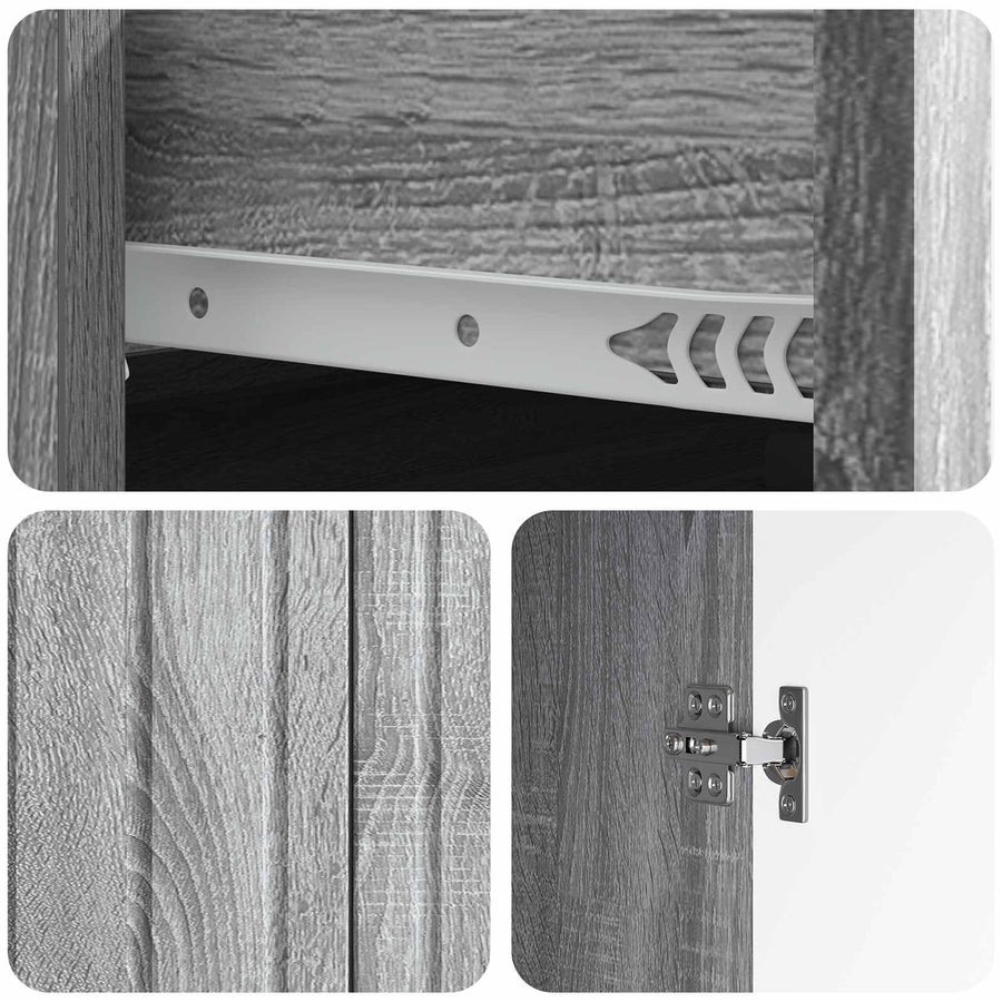 Dressoir met lade Grijs sonoma 66 x 34,5 x 92 cm Bewerkt hout