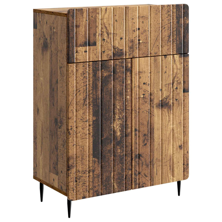 Dressoir met lade Oud hout 66 x 34,5 x 92 cm Bewerkt hout