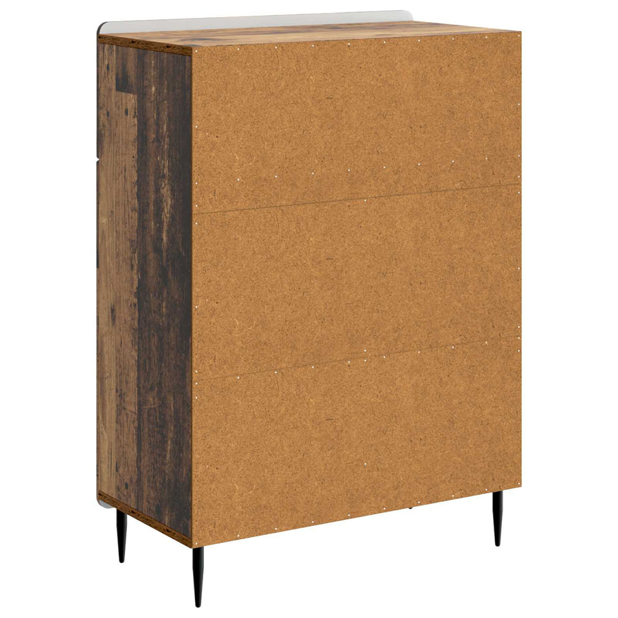 Dressoir met lade Oud hout 66 x 34,5 x 92 cm Bewerkt hout
