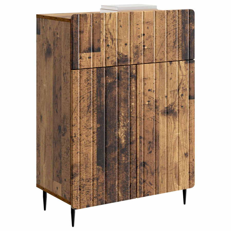 Dressoir met lade Oud hout 66 x 34,5 x 92 cm Bewerkt hout