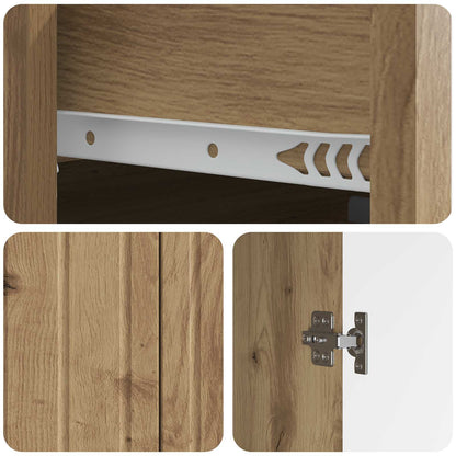 Dressoir Artisanaal eiken 66 x 34,5 x 92 cm Bewerkt hout