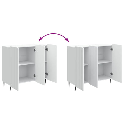 Dressoir Wit 89 x 34,5 x 82 cm Bewerkt hout