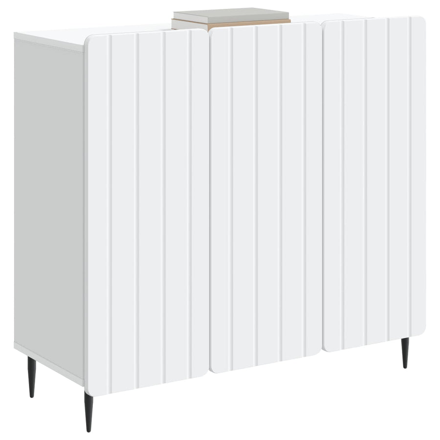 Dressoir Wit 89 x 34,5 x 82 cm Bewerkt hout