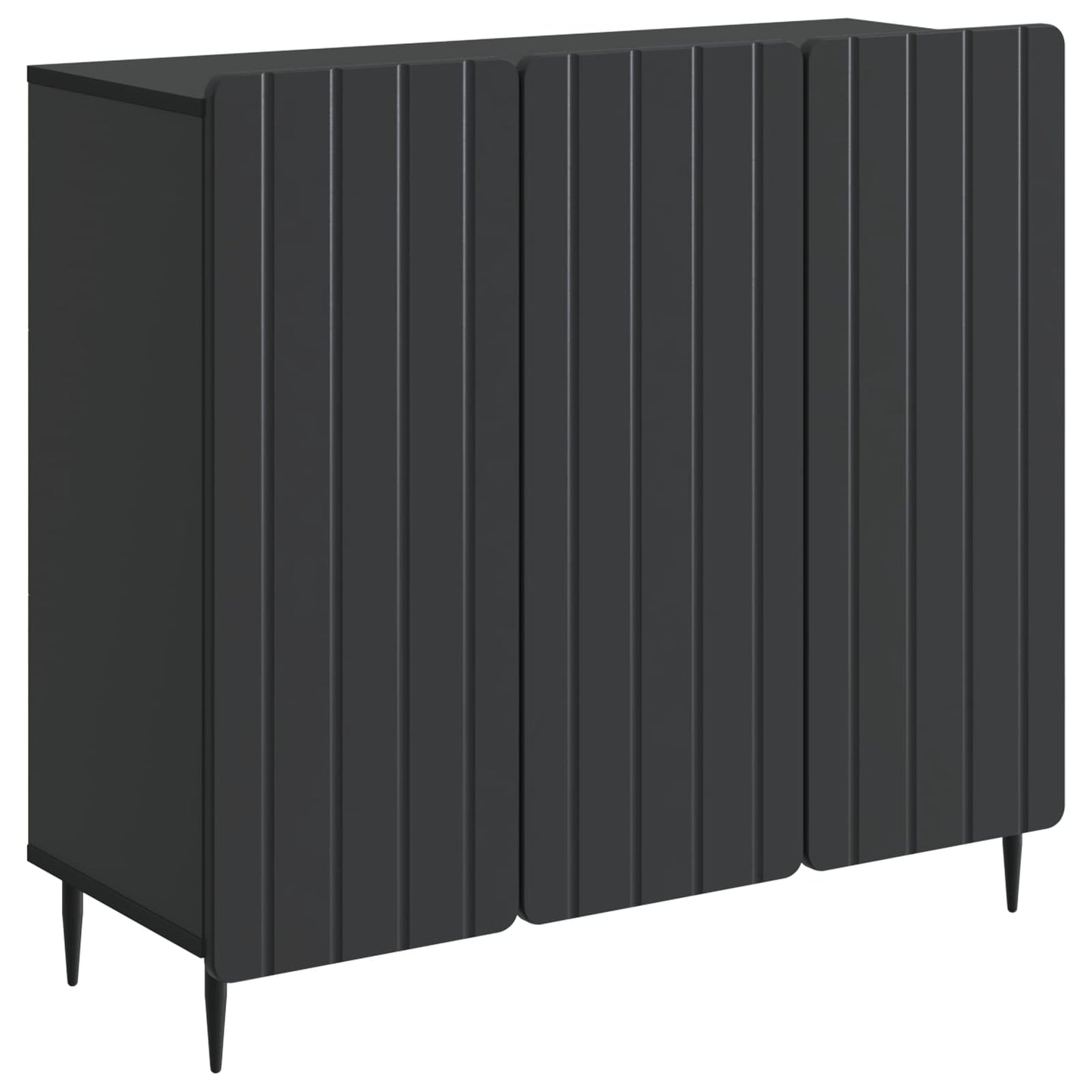Dressoir Zwart 89 x 34,5 x 82 cm Bewerkt hout