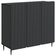 Dressoir 89x34,5x82 cm zwart bewerkt hout