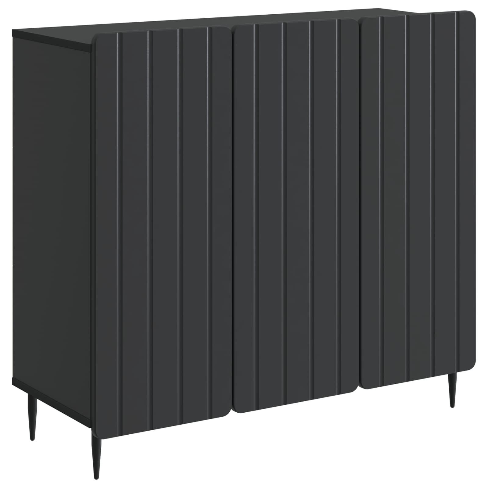Dressoir Zwart 89 x 34,5 x 82 cm Bewerkt hout