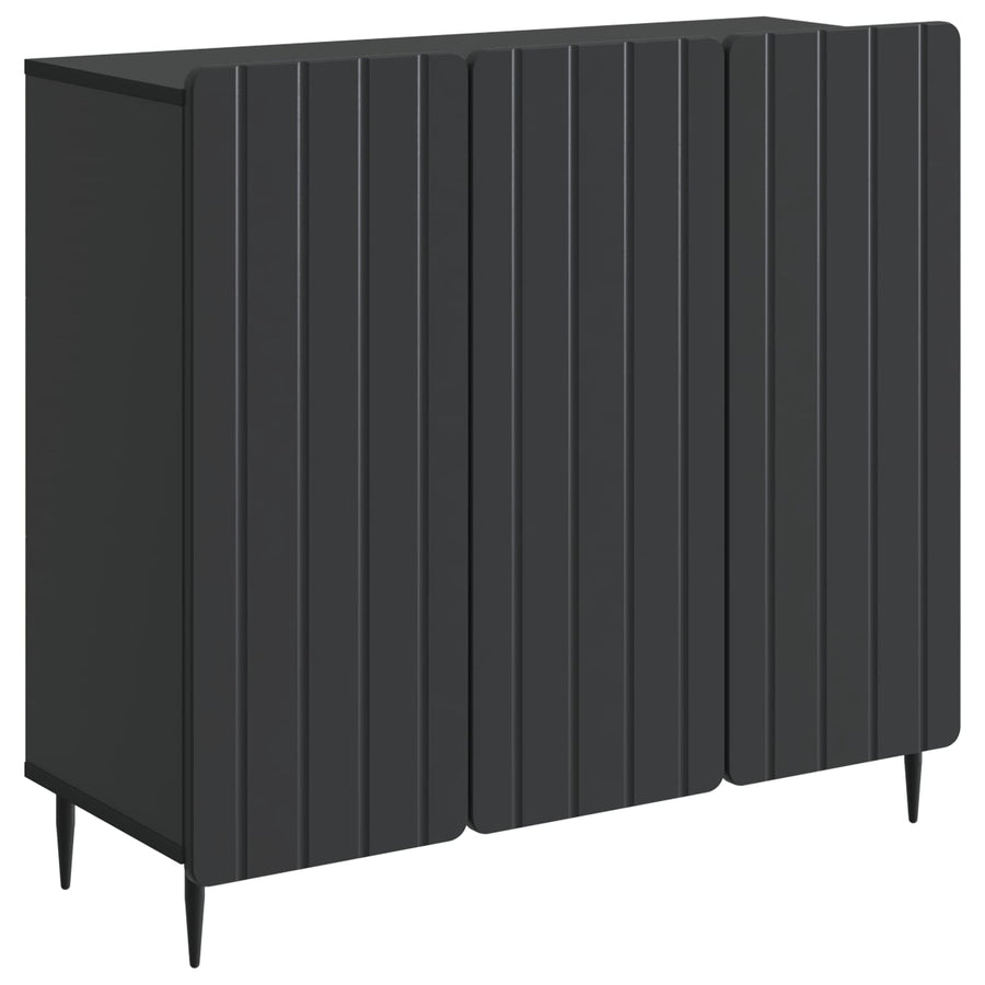 Dressoir Zwart 89 x 34,5 x 82 cm Bewerkt hout