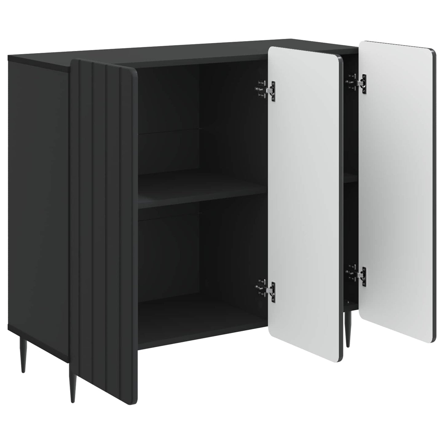 Dressoir Zwart 89 x 34,5 x 82 cm Bewerkt hout