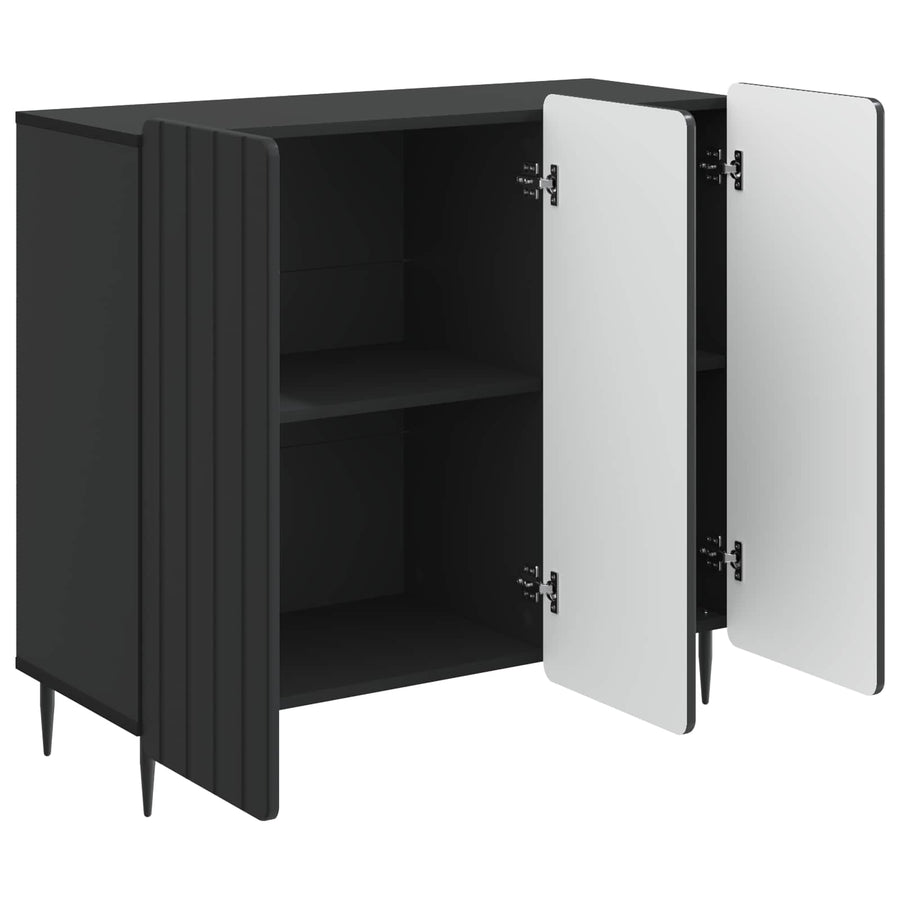 Dressoir Zwart 89 x 34,5 x 82 cm Bewerkt hout