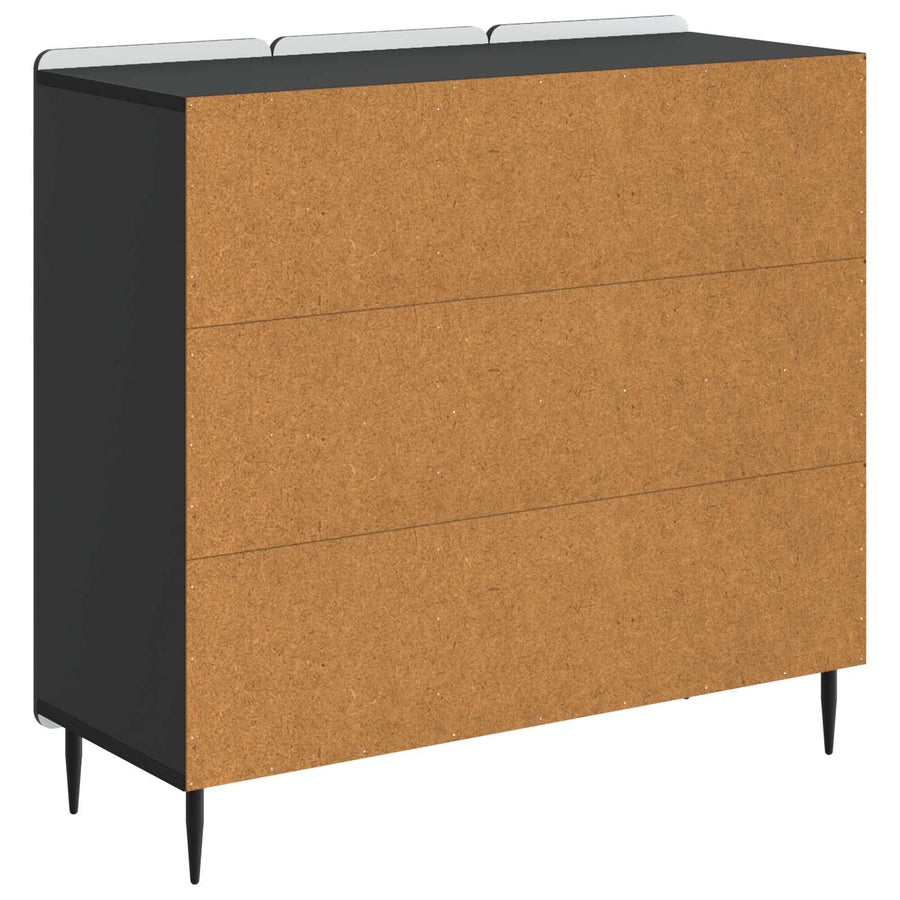 Dressoir Zwart 89 x 34,5 x 82 cm Bewerkt hout
