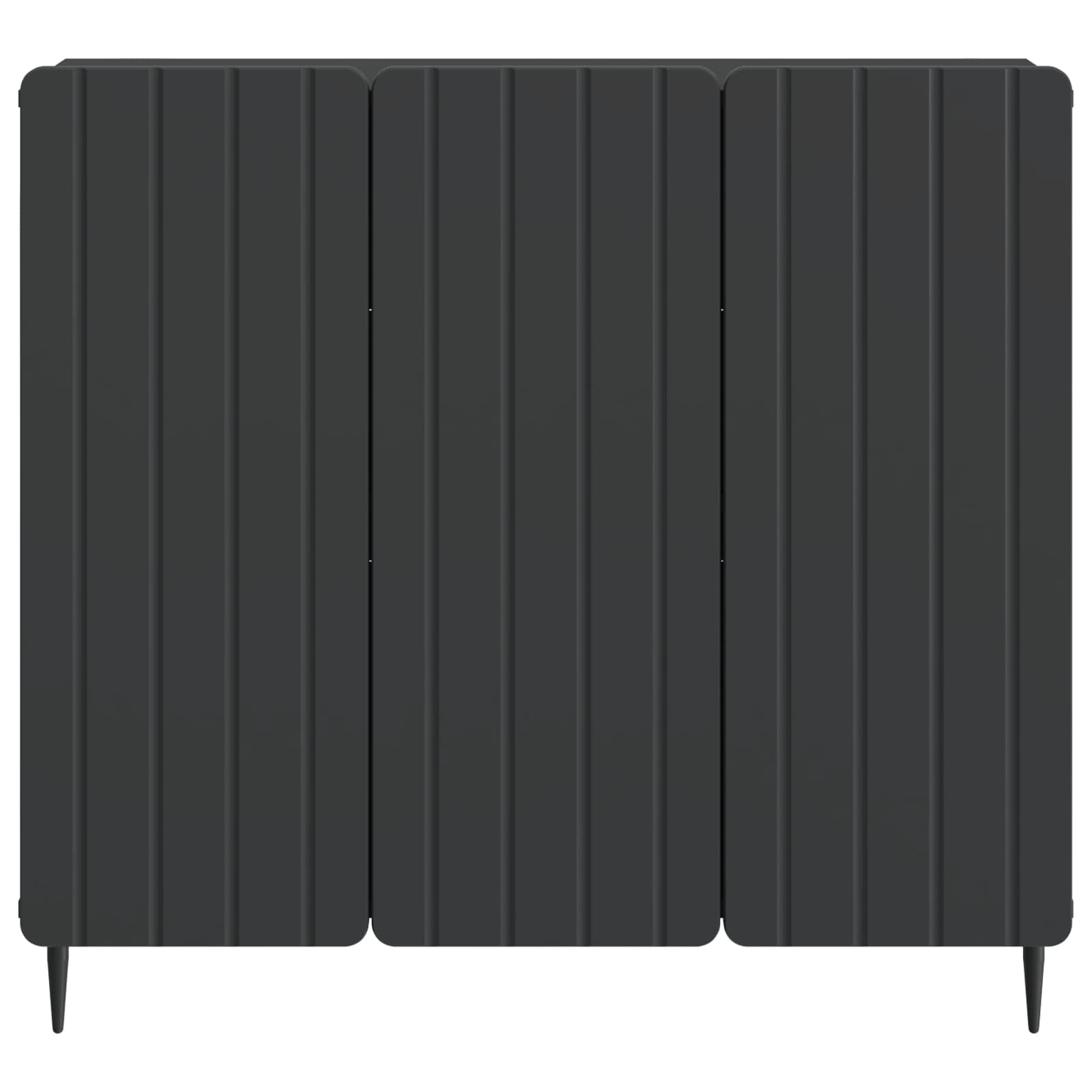 Dressoir Zwart 89 x 34,5 x 82 cm Bewerkt hout