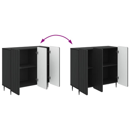 Dressoir Zwart 89 x 34,5 x 82 cm Bewerkt hout
