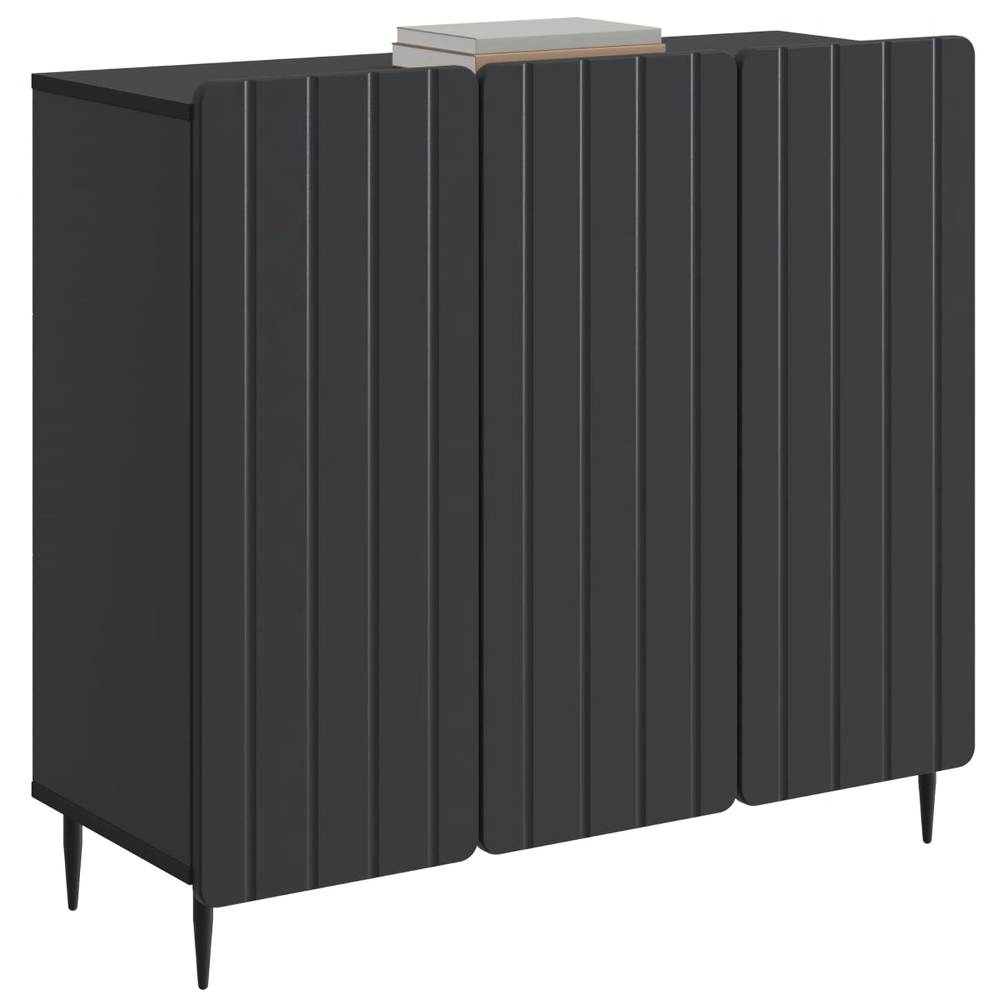 Dressoir Zwart 89 x 34,5 x 82 cm Bewerkt hout