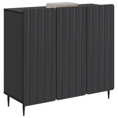 Dressoir Zwart 89 x 34,5 x 82 cm Bewerkt hout
