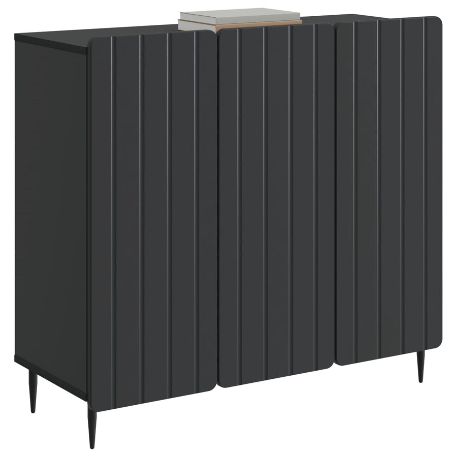 Dressoir Zwart 89 x 34,5 x 82 cm Bewerkt hout