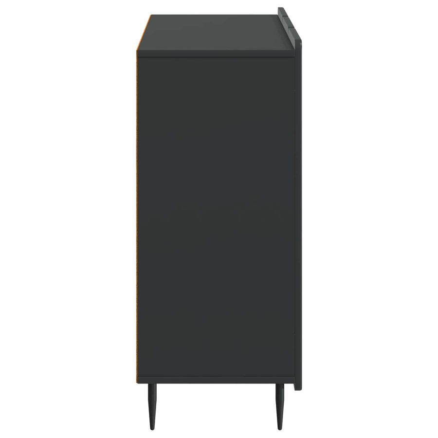 Dressoir Zwart 89 x 34,5 x 82 cm Bewerkt hout