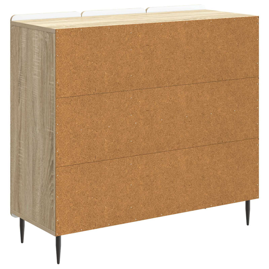 Dressoir Sonoma Eiken 89 x 34,5 x 82 cm Bewerkt hout