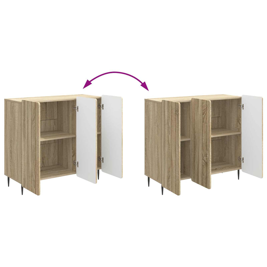 Dressoir Sonoma Eiken 89 x 34,5 x 82 cm Bewerkt hout