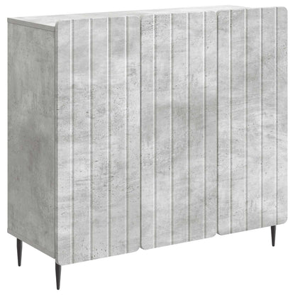 Dressoir Betongrijs 89 x 34,5 x 82 cm Bewerkt hout