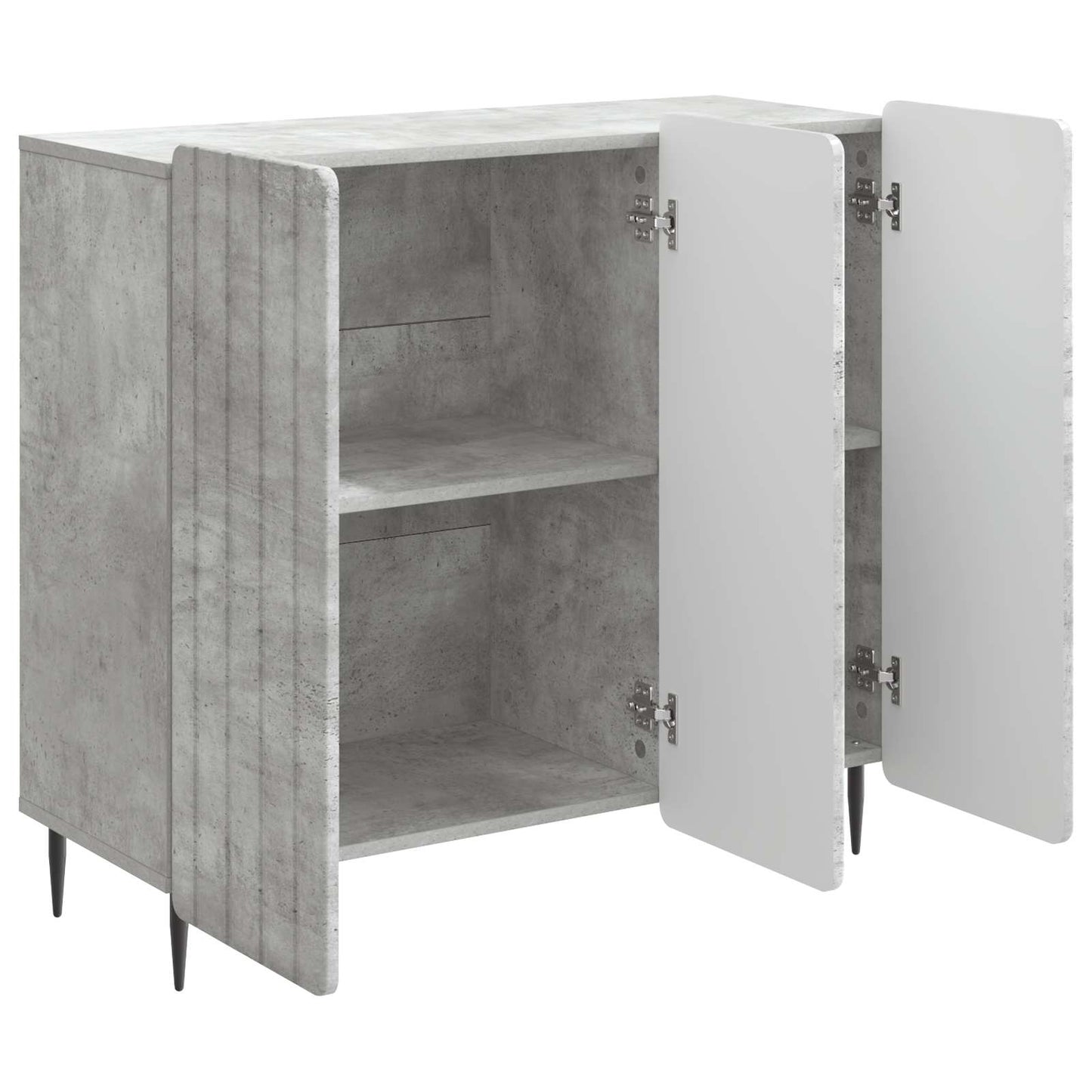 Dressoir Betongrijs 89 x 34,5 x 82 cm Bewerkt hout