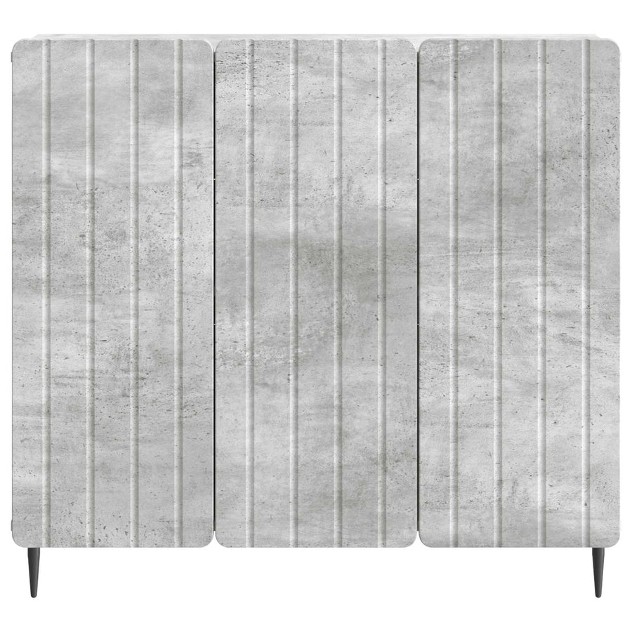 Dressoir Betongrijs 89 x 34,5 x 82 cm Bewerkt hout